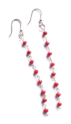 Orecchini rosario in corallo e argento 925