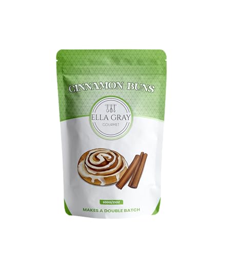 Ella Gray Gourmet Cinnamon Bun Mix - Makes a Double Batch with a simple easy recipes - great for breakfast and with tea or instead of cake or cookies and great for school snacks Made In Canada