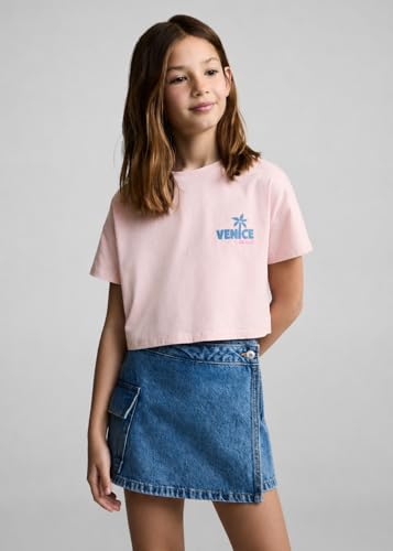 Image of Alan Jones Clothing Girls Crop T-Shirt | Short Length Drop Shoulder Tee | Printed Casual Top for Girls