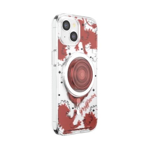 Image of PopSockets iPhone 15 Case with Round Phone Grip Compatible with MagSafe, Phone Case for iPhone 15, Wireless Charging Compatible, Harry Potter - Gryffindor