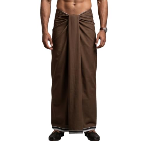Image of Men's Cotton Lungi | Soft Breathable Wrap Around Lungi | Comfortable Daily & Home Wear for Men