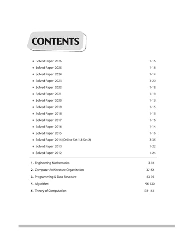 Image of Arihant GATE Computer Science & Information Technology Solved Papers 2026 |Chapterwise & Yearwise PYQs (2000-2026) | Detailed Explanations as per ... | Previous Years Papers Book by Lalit Jain