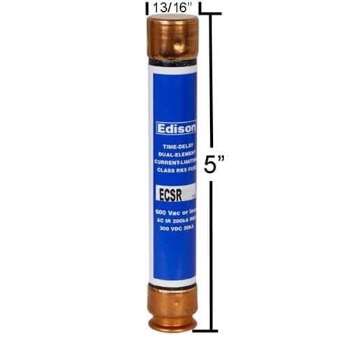 (Box of 10) Compatible Repalcement for Cooper Bussman FRS-R-15 - Edison Time Delay Fuse - 15 Amp 600V - RK5 Dual Element