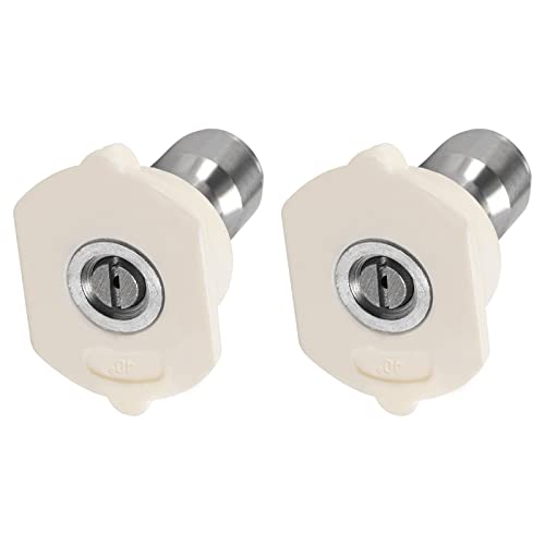 METALLIXITY Pressure Washer Nozzle Tips (1/4", 1.2mm/3/64) 2Pcs, Stainless Steel 40 Degree Quick Connect