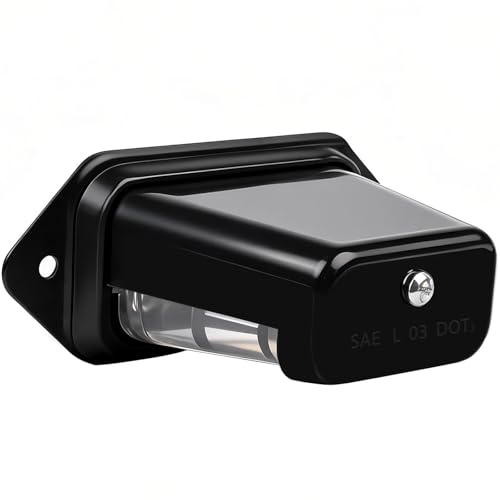 WUSHIXAN LED License Plate Light Trailer License Plate Holder-Bracket Mount Waterproof 12V DC License Tag Light Universal Submersible Tag Lamp for Auto Work Utility Flat Bed Box Semi Truck RV
