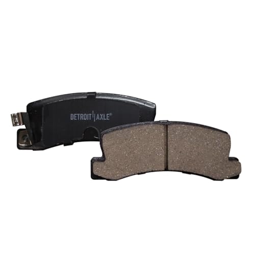 Image of Detroit Axle - Rear Brake Pads for Toyota Camry Celica Corolla Solara Lexus ES250 ES300 RX300 Geo Prizm, Ceramic Brake Pads w /Hardware Replacement