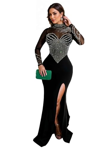 Image of Figdaw Rhinestone Embellished Formal Gowns and Evening Dresses for Women 2026