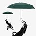 qddzp Parasol do wózka dziecięcego, parasol przeciwsłoneczny, wózek dziecięcy, przenośny składany parasol przeciwsłoneczny, parasol rowerowy z uchwytem, zacisk, ochrona przed słońcem, do krzeseł plażowych, wózków, wagonów
