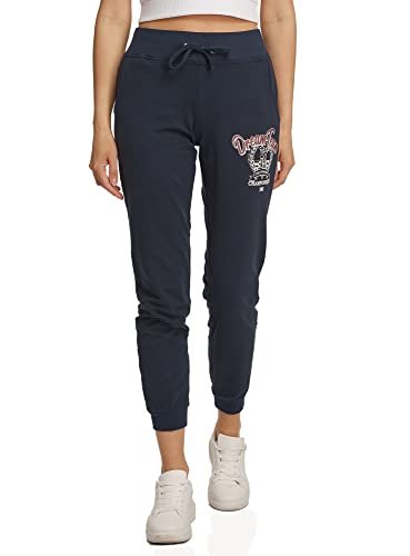 oodji Ultra Mujer Pantalones Deportivos con Estampado, Azul, XXL