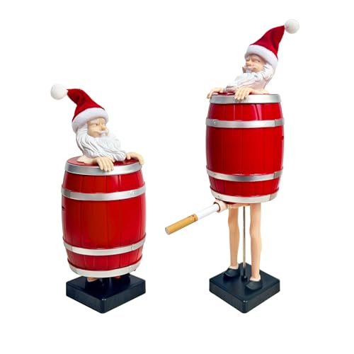 PEYIDA Funny Cigarette Dispenser Santa Clau Prank Cigarette Holder Pop Up for Christmas White Elephant Game Gifts