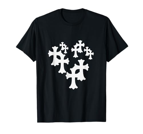 Y2K Cross Heart Design T-Shirt