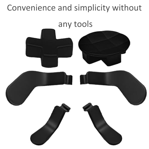 Image of 6 PCS Metal Paddles for Xbox Elite Series 2,Elite 2 Core Controller D Pads for Xbox Elite Series 2,Replacement Accessory Kits for Xbox One Elite 2 Core Controller (Black) [video game]