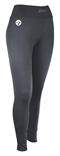 Zubaz NFL Women's Solid Color Leggings, Pittsburgh Steelers X-Large