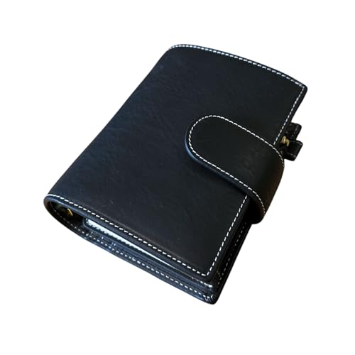 Carnet de notes en cuir Minerva Box noir grand format pour l'écriture noble