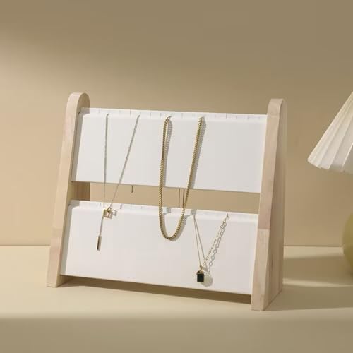 Support de collier en bois blanc multicouche pour l'organisation de la maison - 4