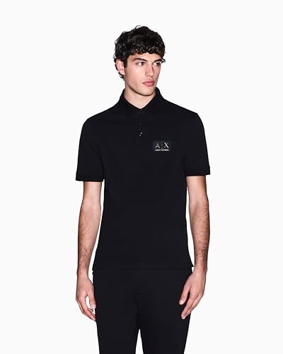 Armani Exchange Polo Negro y Dorado miniatura 3