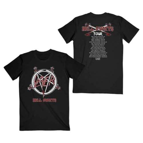 T-shirt Slayer homme Hell Awaits Tour imprimé au dos slim fit noir