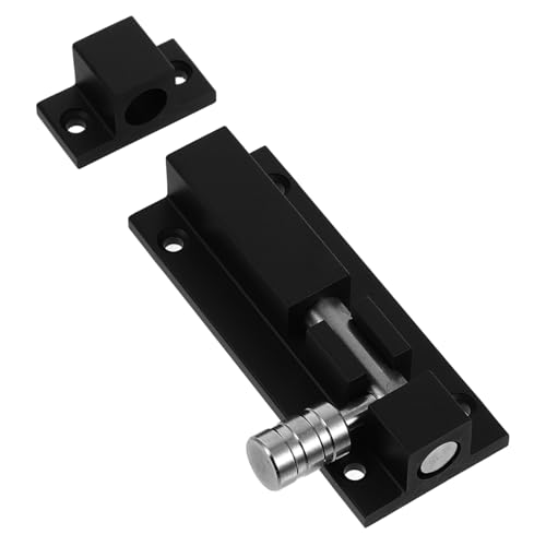 Mipcase Cerrojo de Aleación para Puertas Correderas Pestillo Antirrobo de Alta Resistencia para Puertas de Madera Cerradura Deslizante para Interiores y Jardín Instalación Sencilla y