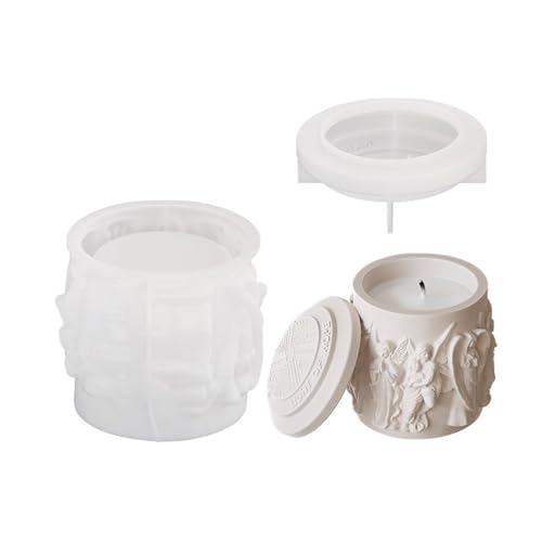 Molde de silicona de resina epoxi, recipiente de almacenamiento de imágenes de niña, adecuado para contenedor de almacenamiento de moldes