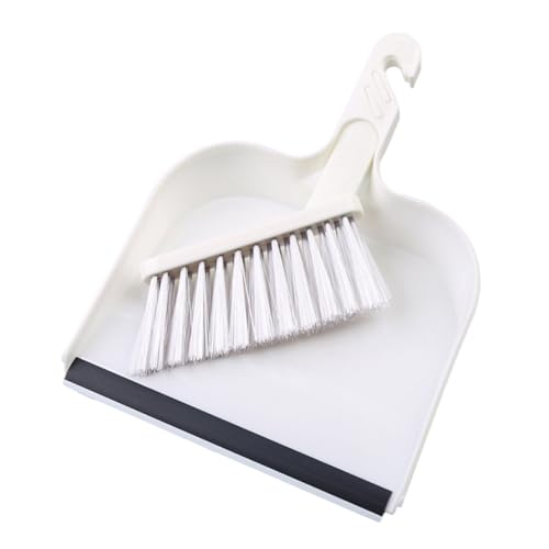 PLAFOPE Mini Kehrset mit Kunststoffbürste und Kehrschaufel Kompakt für Desktop Laptop Tastaturreinigung für Auto Lüftungsschlitze und Armaturenbrett Praktisches Mini Besen Staubpan Set