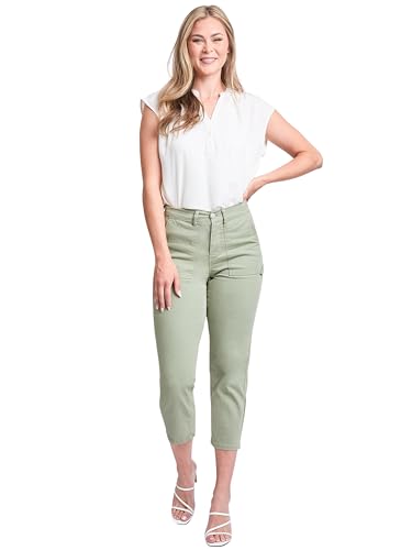 Royalty For Me Womens Women's High Rise Cropped Elastic Waistband Tummy Control Pant4