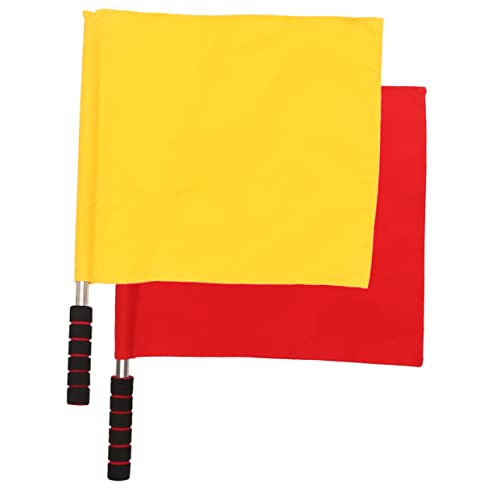Balacoo Hand Signal Flag Set 2 Pack Competition Referee Flags for Sports Events
