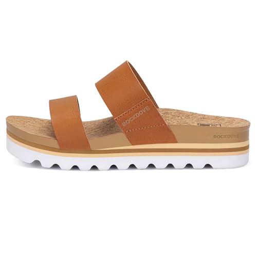 Image of RockDove Women's Isla Lift Platform Slide Sandals | Arch Support, Cute, Chic, Comfortable, Gift-Ready, Non-Slip, Indoor /Outdoor Sole, Breathable, Open Toe, Summer