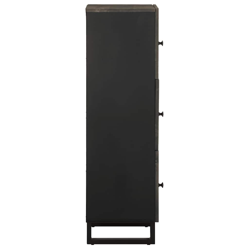Highboard z drewna mango, 40 x 33 x 110 cm, z metalowymi nóżkami, miejsce do przechowywania drzwi, kredens, komoda, do salonu, szafy, półki, szafki pod telewizor, szafka pod telewizor, szafka