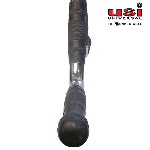 Image of USI Universal Cable Machine Attachment LAT Pulldown Attachments Home Gym Triceps Pull Down Attachment Cable Machine Equipments for Home Gym (Silver- Tricep Press Down Bar)