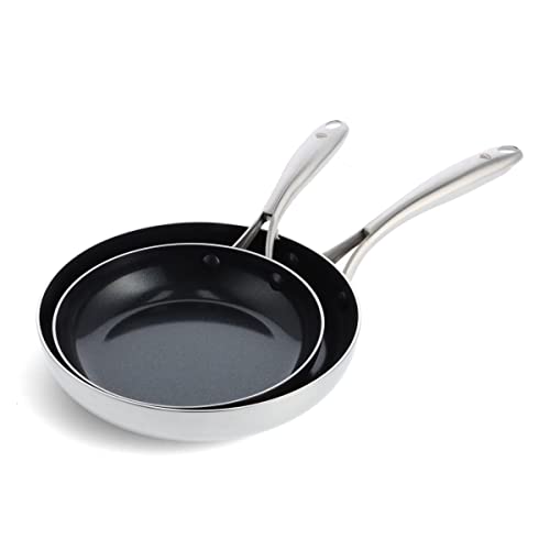 Best Blue Diamond 9.5 And 11 Non Stick Frypan Set 3 Blue Diamond HD Stainless Steel Clad Pro 2-Piece 9.5