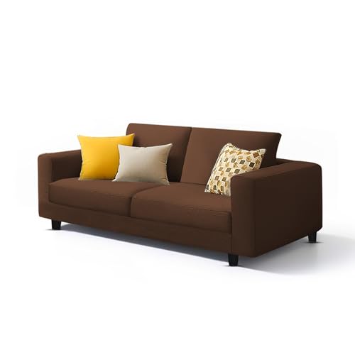 Image of Galib 2 Seater Sofa Set for Living Room (Brown Fabric) Premium Fabric Sofa Set
