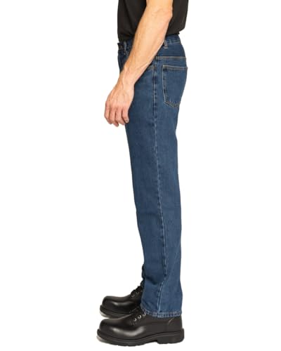 FULL BLUE 5 Pocket Denim Jeans, Regular Fit, Straight Legs, Sits at Waist, Medium Wash2