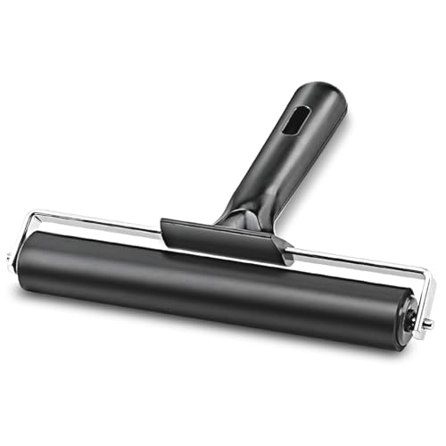Image of Rubber Roller, Ideal for Anti Skid Tape Construction Tools, Print, Ink and Stamping Tools (8-Inch, Black)