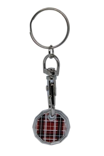 12pk Shopping Trolley Token Key Ring, 12pk Tartan - Image 2