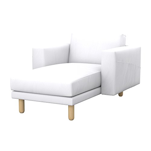 Soferia - IKEA NORSBORG Funda para chaiselongue, Eco Leather White
