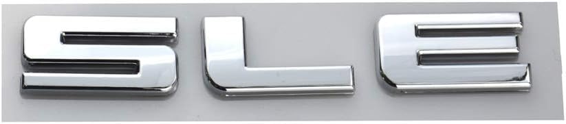 Image of 4Pc Sierra SLE Letter Emblem 3D Badge Front Door /Rear Tailgate Replacement for Sierra (Chrome)