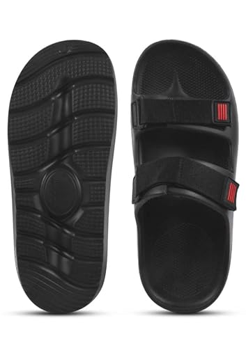 Image of Sliders for Men - Lightweight Mens EVA Slides | Cushioned, Waterproof, Adjustable Strap | All-Day Comfort with Double Strap Sandals