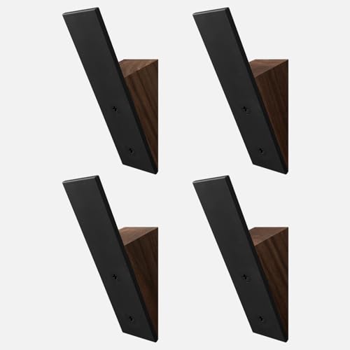 Homeforia Walnut Wood Coat Hooks, High End Walnut Wood &