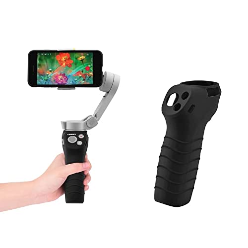 Image of GetZget Om 4 Grip Cover Silicone Compatible with DJI Osmo 3 and DJI Om4 Accessories Anti Slip Handel Grip Silicone Cover (Black)