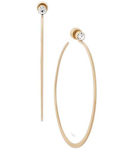 Michael Kors Gold Tone Modern Brilliance Hoop Earrings2