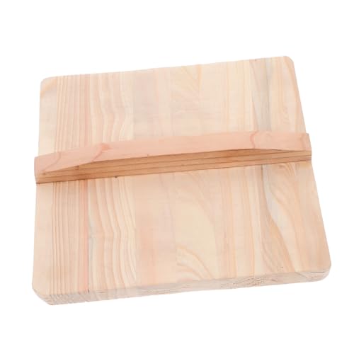 CIYODO Productos Auténtico Tapa De Sartén Cubierta De Sartén Frey Cacerola Batería De Cocina Freír Tapas Huevo Japón Debe Juez Universal Cubremacetas Dark Brown De Madera
