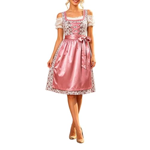 Costume de fête de la bière pour femme pour danser à Munich avec cette tenue bavaroise midi