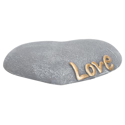 TOGEVAL 心形ペット墓碑 メモリアルストーン 犬用 屋外 屋内対応 水濡れに強いデザイン 愛犬を偲ぶための思い出の品 ガーデンやに 心を癒す