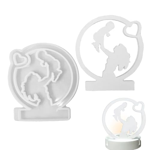 Molde ?e resina Dé silicona para mamá y bebé – Moldê Pära velas del día D? la madre, molde de fundición epoxi para figuras, arcilla Dé resina epoxi y Moldê Parä velas Pära centro ?e mesa del día de la