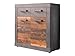 Produktbild trendteam smart living - Indy - Kommode - Graphit Grau/Alteiche - 2 Schubladen, 4 Fächer - (BxHxT) 82 x 86 x 37 cm - Aufbewahrungsschrank in rustikaler Optik