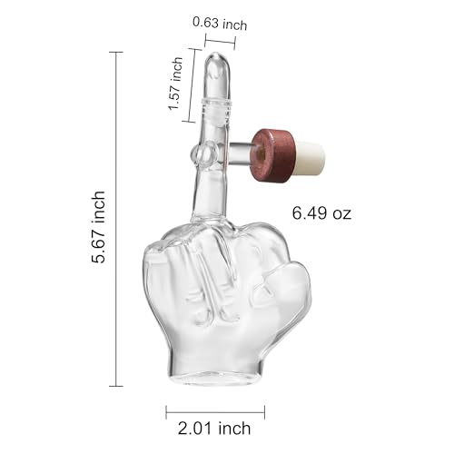 Image of Italian Wine Aerator Decanter, Aerator Pourer, Red & White In Bottle Aerators, Makes Your Wines Taste Better, Italian Design Decanter, Whiskey & Spirits Gifts, 2x5 inch Areadivino Aerator Clear - Finger