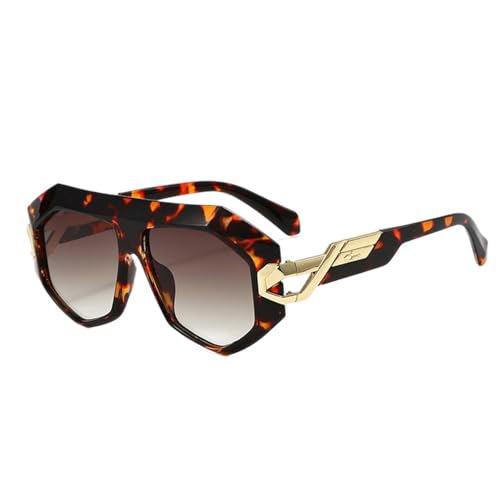 Lunettes de soleil ovales UV400 vintage oversized monture acétate haut de gamme mode mixte
