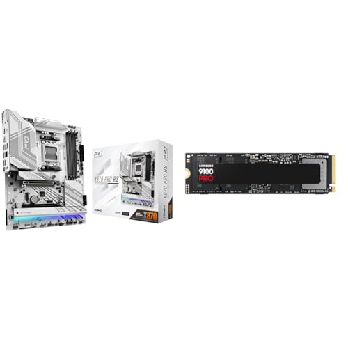 ASRock X870 Pro RS AMD Ryzen 9000 V[Y CPU (Soket AM5) Ή X870 + Samsung 9100 PRO 2TB PCIe Gen 5.0 (ő]x 14,700MB/b) y}U[{[h+
