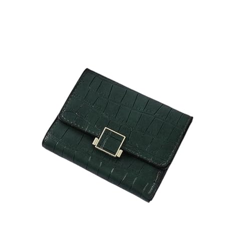 Mini Clutch Girl Money Bag Card Holder Ladies Small Wallet Women's Leather Wallet with Multiple Card Slots for Change，Credit Card(Green)