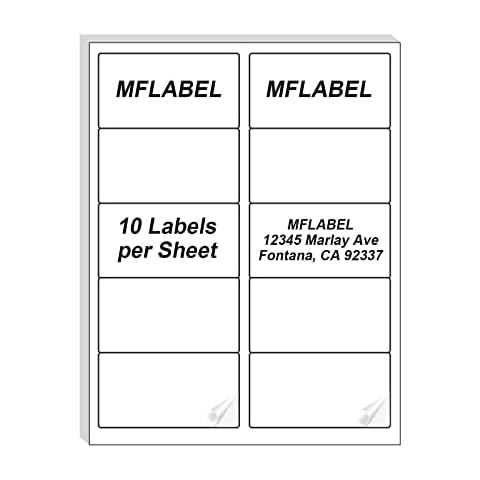MFLABEL 10-UP 200 Sheets Internet Mailing Shipping Labels 2" x 4" FBA Labels (2000 Labels) Cover